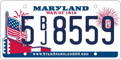 MD license plate 5BJ8559