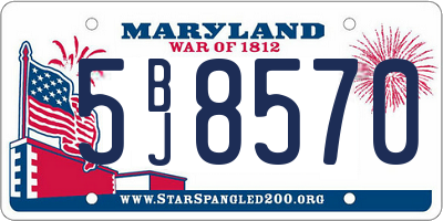 MD license plate 5BJ8570
