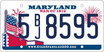 MD license plate 5BJ8595