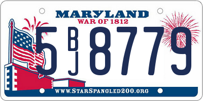 MD license plate 5BJ8779