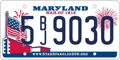 MD license plate 5BJ9030