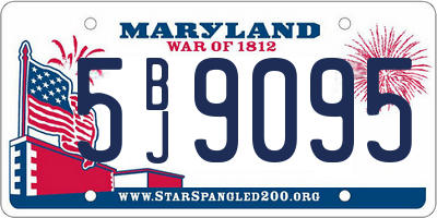 MD license plate 5BJ9095