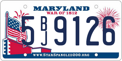 MD license plate 5BJ9126