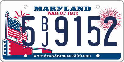 MD license plate 5BJ9152