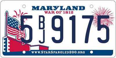 MD license plate 5BJ9175