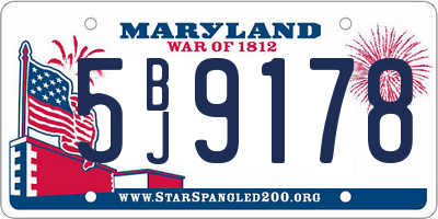 MD license plate 5BJ9178