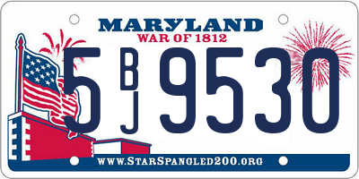 MD license plate 5BJ9530