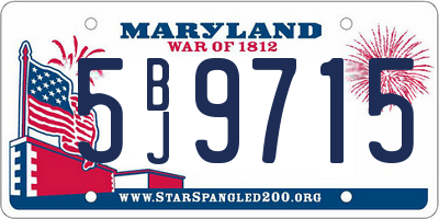 MD license plate 5BJ9715