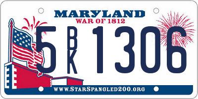 MD license plate 5BK1306
