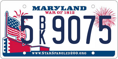 MD license plate 5BK9075