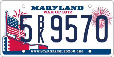 MD license plate 5BK9570