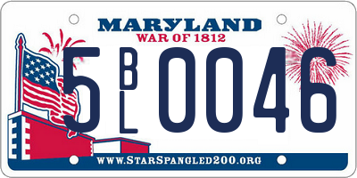MD license plate 5BL0046