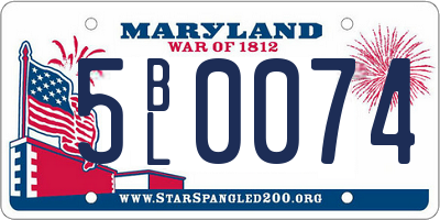 MD license plate 5BL0074