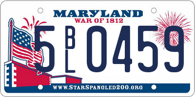 MD license plate 5BL0459