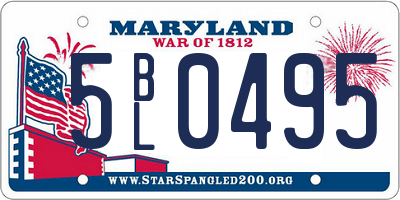 MD license plate 5BL0495