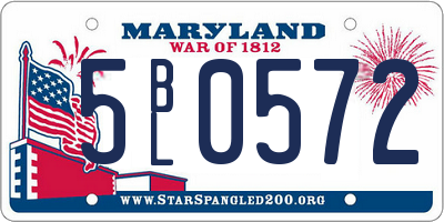 MD license plate 5BL0572