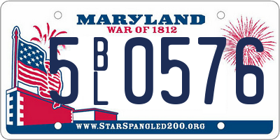 MD license plate 5BL0576