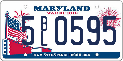 MD license plate 5BL0595