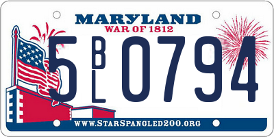 MD license plate 5BL0794