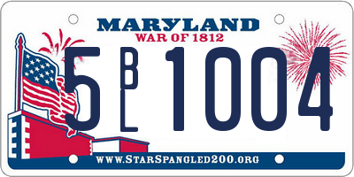 MD license plate 5BL1004