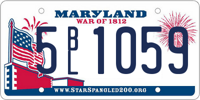 MD license plate 5BL1059