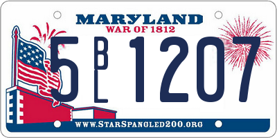 MD license plate 5BL1207