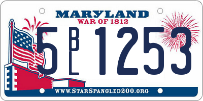 MD license plate 5BL1253