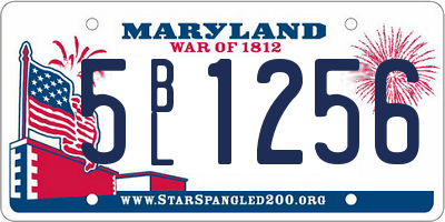 MD license plate 5BL1256