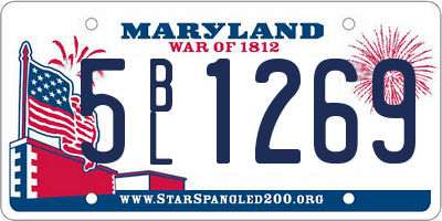 MD license plate 5BL1269