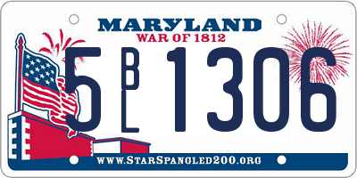 MD license plate 5BL1306