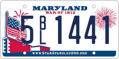 MD license plate 5BL1441