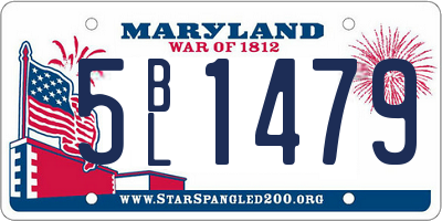 MD license plate 5BL1479