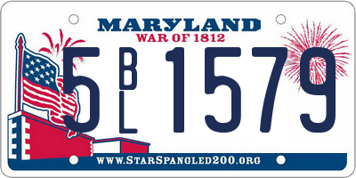 MD license plate 5BL1579