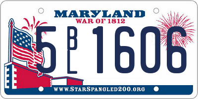 MD license plate 5BL1606