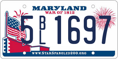 MD license plate 5BL1697