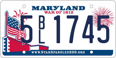 MD license plate 5BL1745
