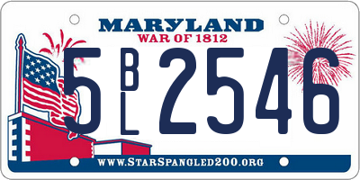 MD license plate 5BL2546