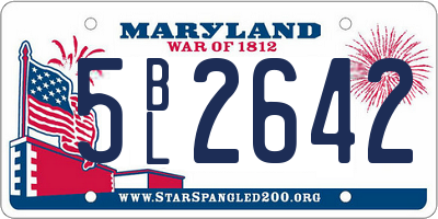 MD license plate 5BL2642