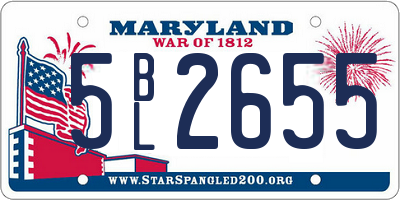 MD license plate 5BL2655