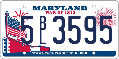 MD license plate 5BL3595