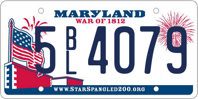 MD license plate 5BL4079