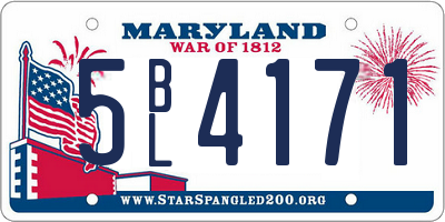 MD license plate 5BL4171