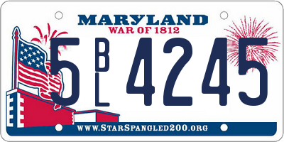MD license plate 5BL4245