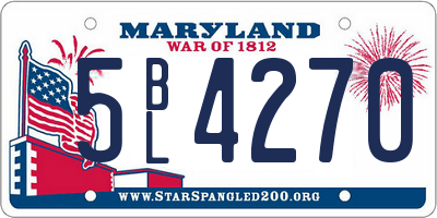 MD license plate 5BL4270