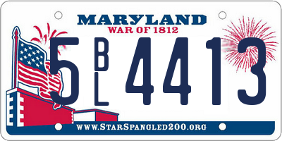 MD license plate 5BL4413