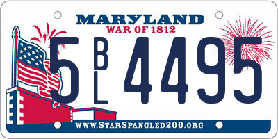 MD license plate 5BL4495