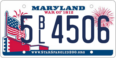MD license plate 5BL4506