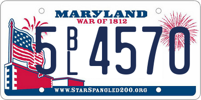 MD license plate 5BL4570