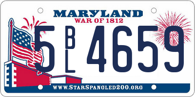 MD license plate 5BL4659