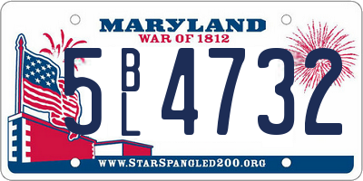 MD license plate 5BL4732